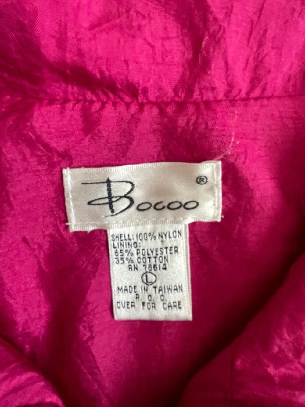 Vintage 1993 Bocco Colorful Aztec Ribbon 100% Nylon Lined Windbreaker Jacket LRG - Picture 5 of 14